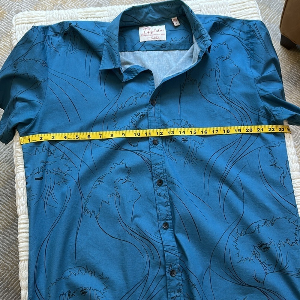 Hawaiian Island Kahala button up casual Goddess II Print Shirt by Kamea Hadar - Picture 4 of 6